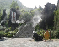 庆祝广西玉石林喷雾造景系统安装成功