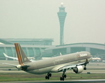 广州白云机场大巴东西区处喷雾降温系统完工